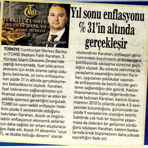 008 SABAH YIL SONU ENFLASYONU 31IN ALTINDA GERCEKLESIR cover 600x600