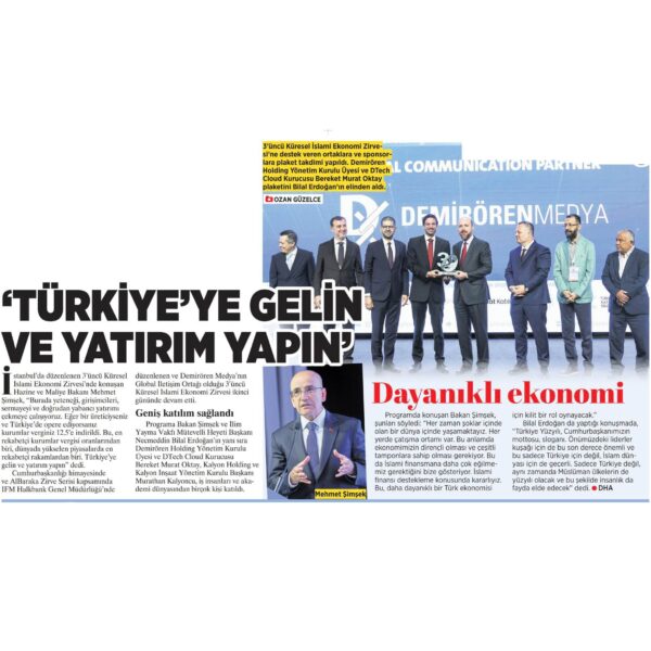 009 MILLIYET TURKIYEYE GELIN VE YATIRIM YAPIN cover 600x600