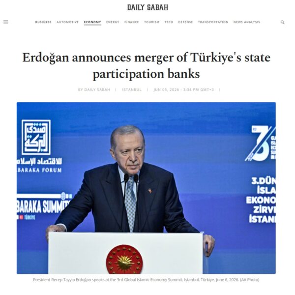 Dailysabah com Erdogan announces merger of Turkiyes state participation banks 600x600